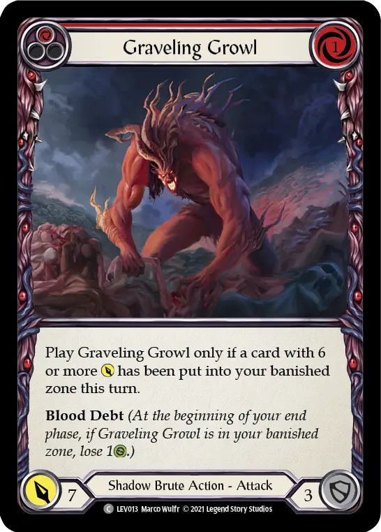 Graveling Growl card image, pitch 1