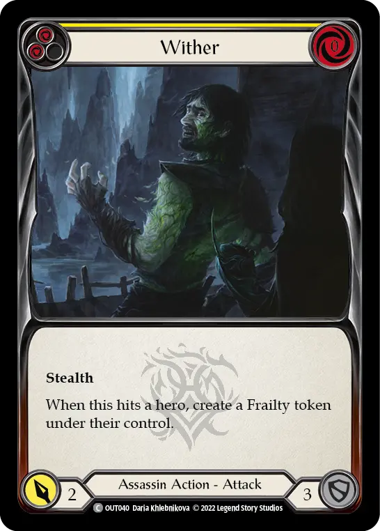 Wither card image, pitch 2