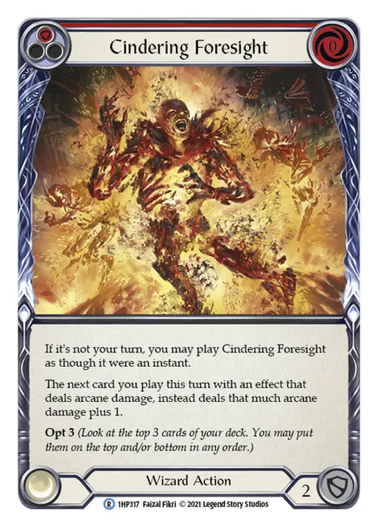 Cindering Foresight card image, pitch 1