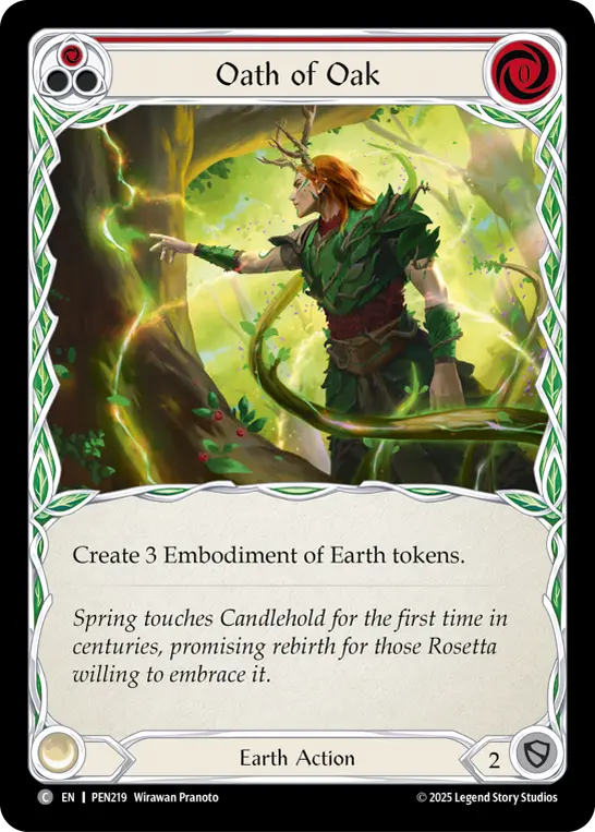 Oath of Oak card image, pitch 1
