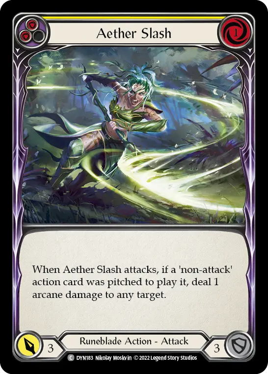 Aether Slash card image, pitch 2