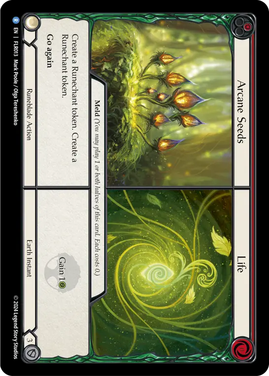 Arcane Seeds // Life card image, pitch 1