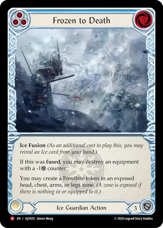 Frozen to Death card image, pitch 3