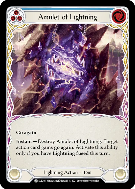 Amulet of Lightning card image, pitch 3