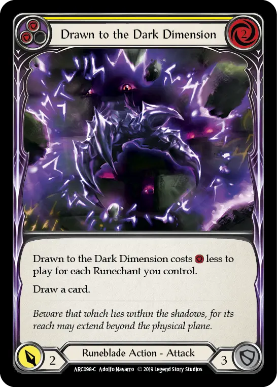 Drawn to the Dark Dimension card image, pitch 2