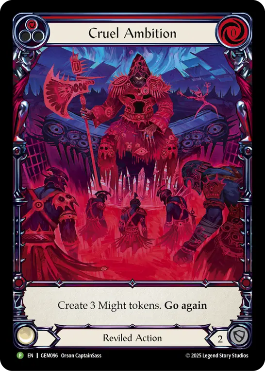Cruel Ambition card image, pitch 1