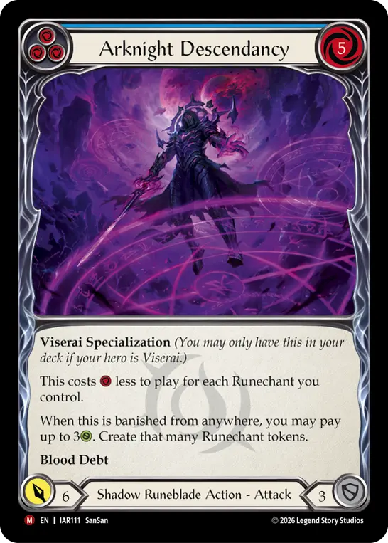 Arknight Descendancy card image, pitch 3