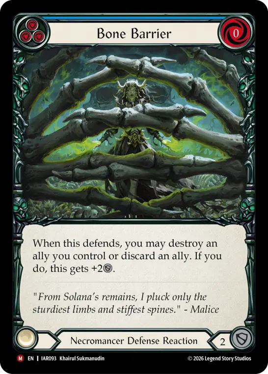 Bone Barrier card image, pitch 3