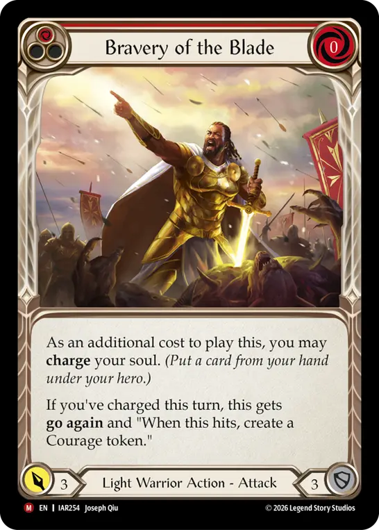 Bravery of the Blade card image, pitch 1