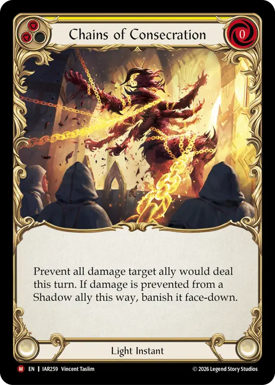 Chains of Consecration card image, pitch 2