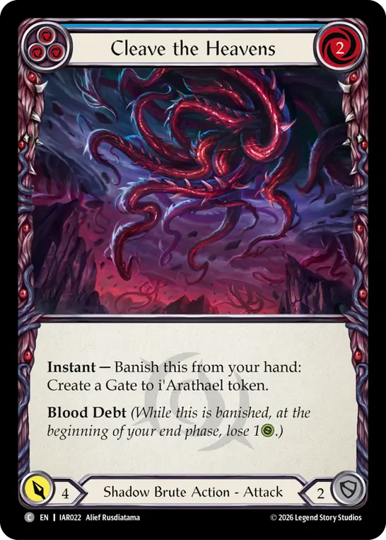 Cleave the Heavens card image, pitch 3