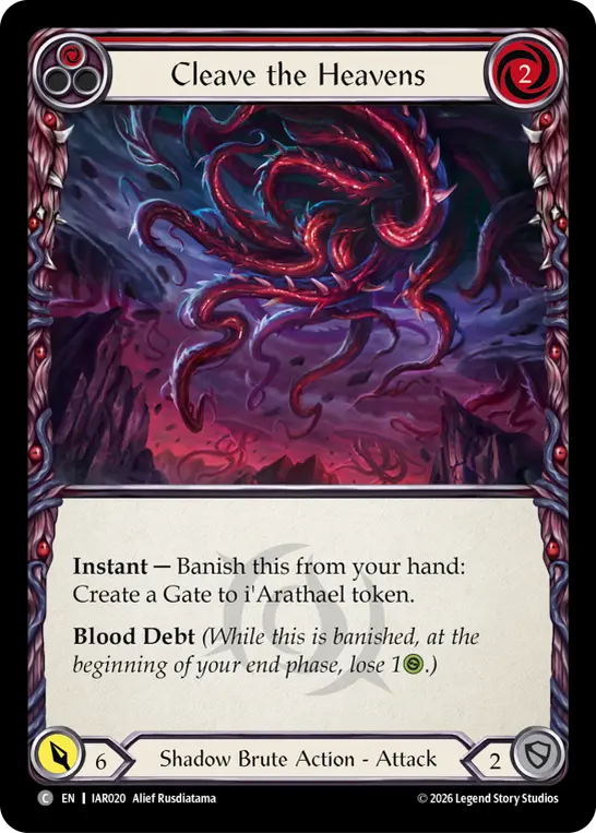 Cleave the Heavens card image, pitch 1