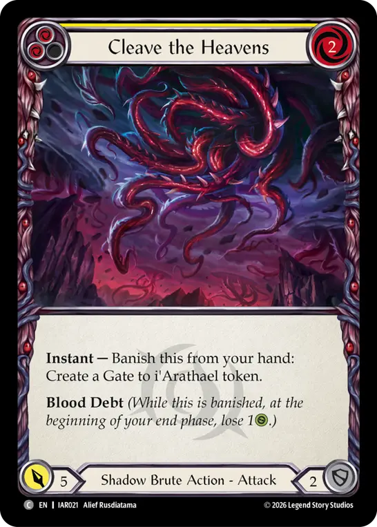 Cleave the Heavens card image, pitch 2