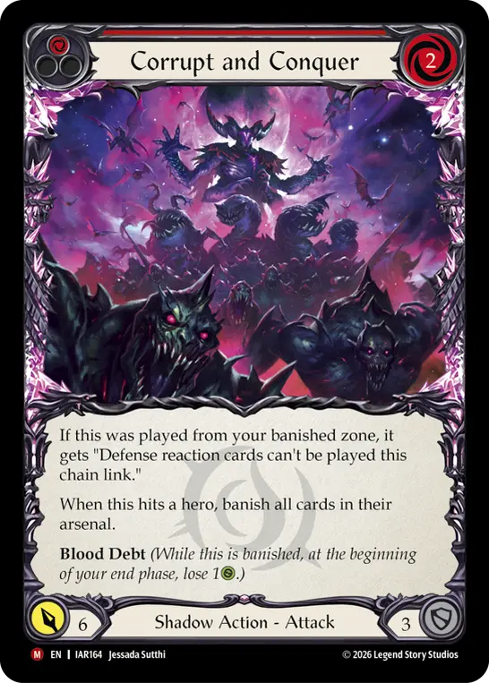 Corrupt and Conquer card image, pitch 1
