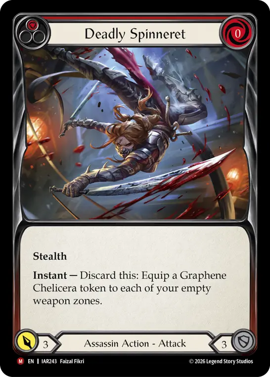 Deadly Spinneret card image, pitch 1