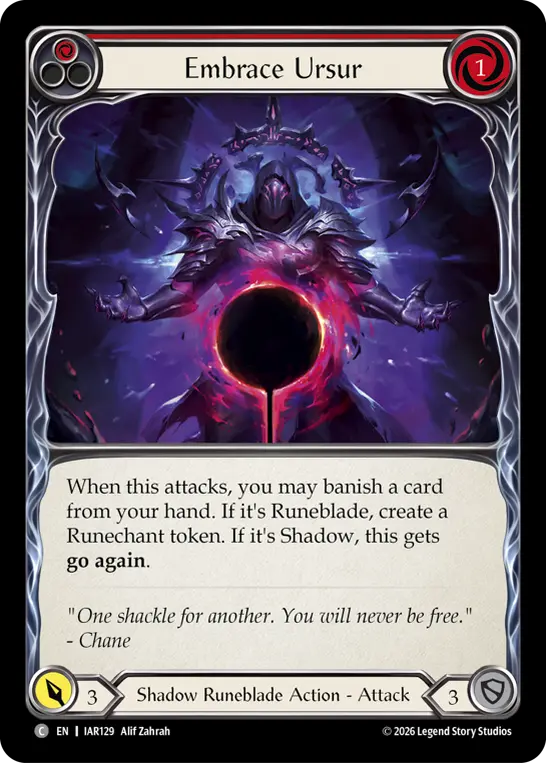 Embrace Ursur card image, pitch 1