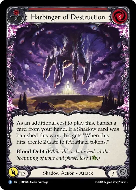 Harbinger of Destruction card image, pitch 1