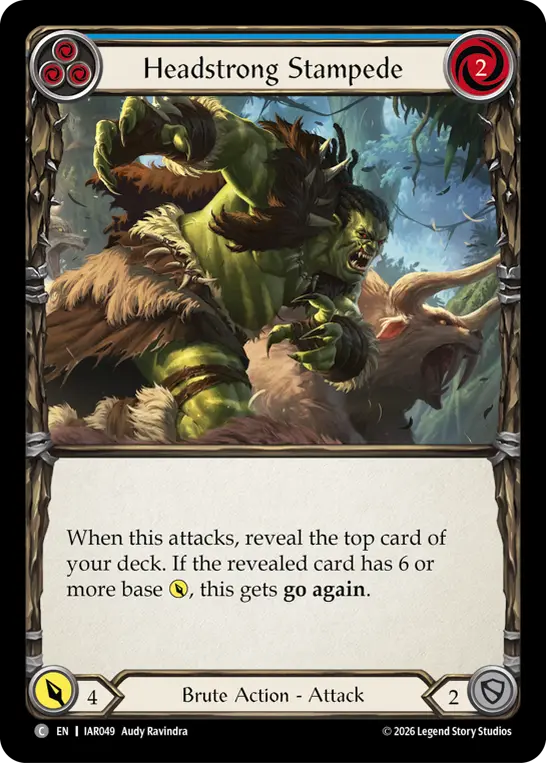 Headstrong Stampede card image, pitch 3