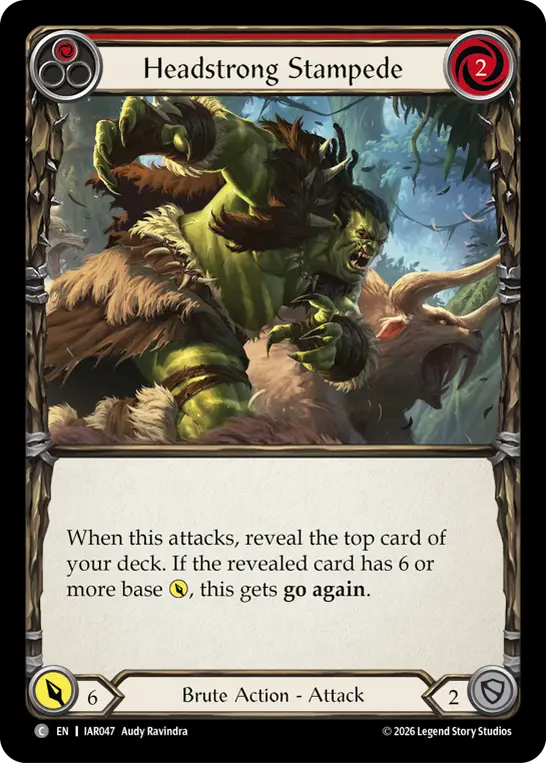 Headstrong Stampede card image, pitch 1