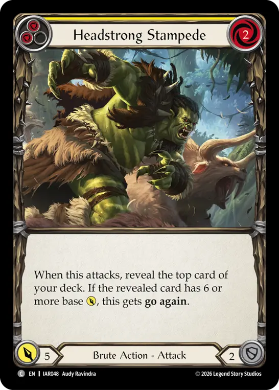 Headstrong Stampede card image, pitch 2