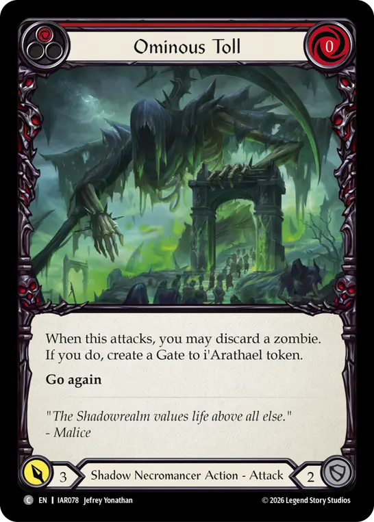 Ominous Toll card image, pitch 1