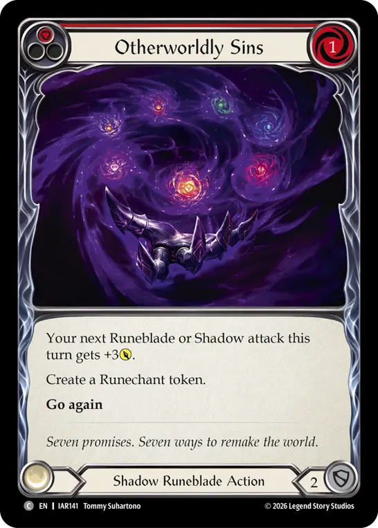 Otherworldly Sins card image, pitch 1