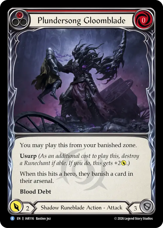 Plundersong Gloomblade card image, pitch 1
