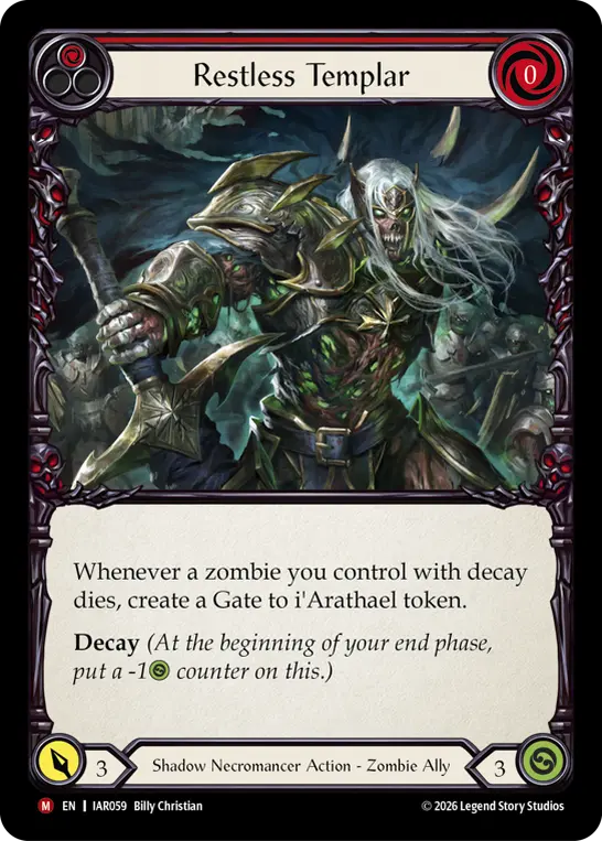 Restless Templar card image, pitch 1