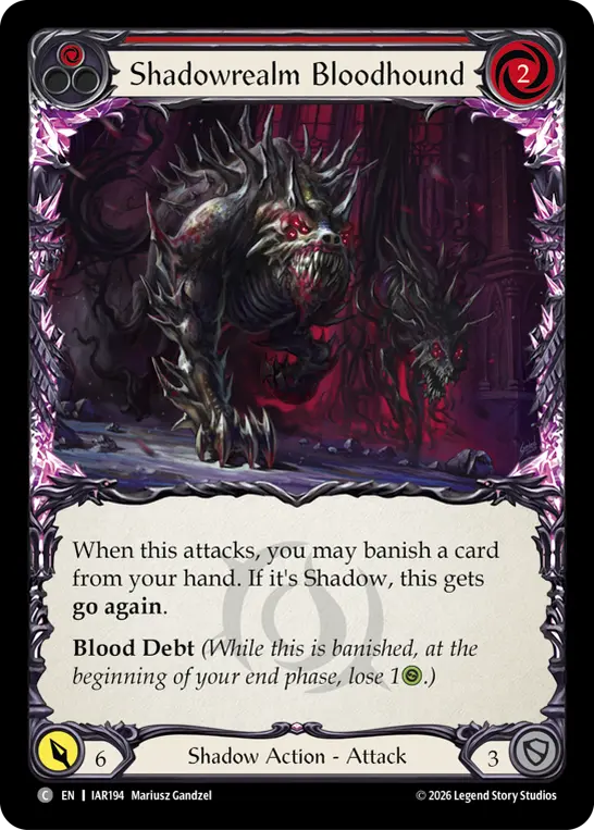 Shadowrealm Bloodhound card image, pitch 1