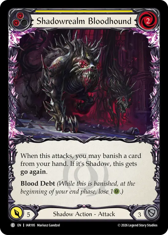 Shadowrealm Bloodhound card image, pitch 2