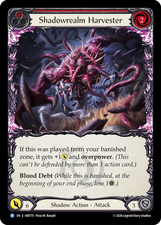 Shadowrealm Harvester card image, pitch 1