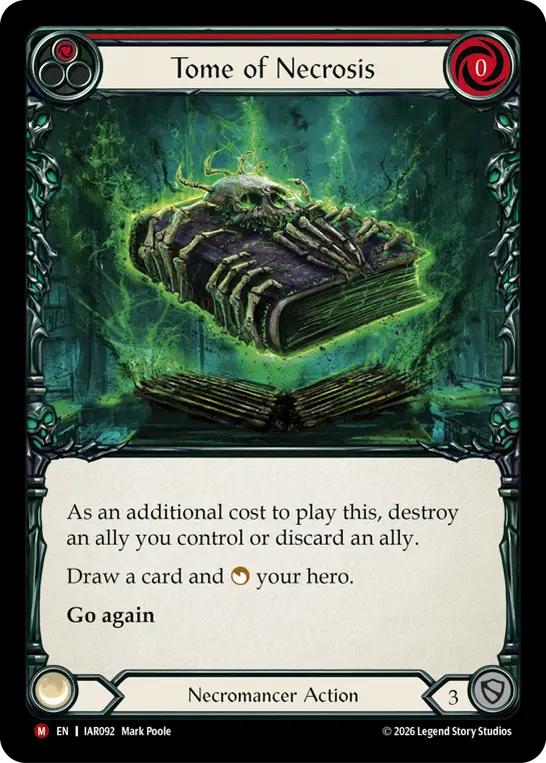 Tome of Necrosis card image, pitch 1