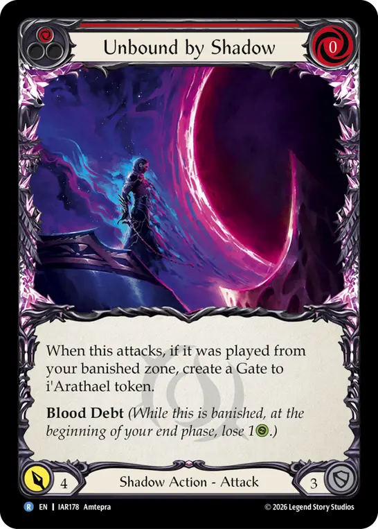 Unbound by Shadow card image, pitch 1