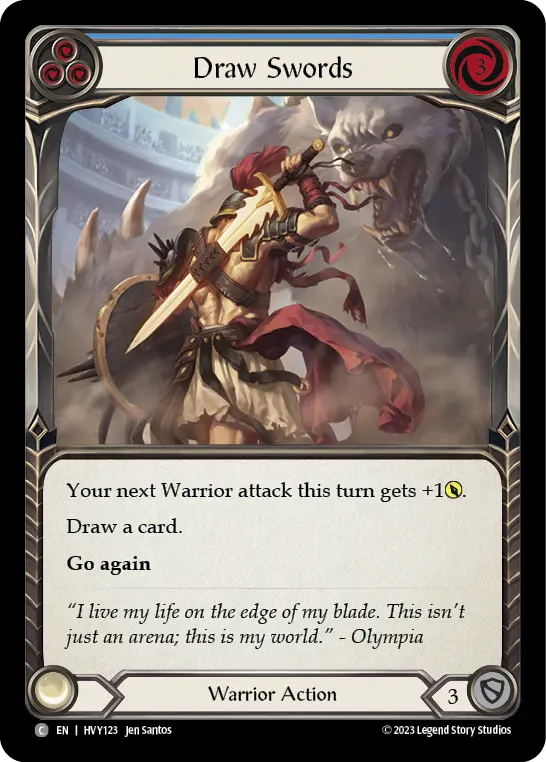 Draw Swords card image, pitch 3