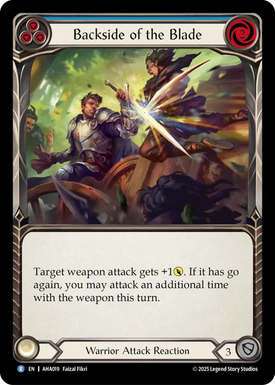 Backside of the Blade card image, pitch 3