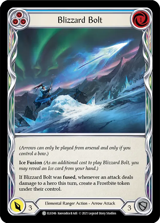 Blizzard Bolt card image, pitch 3