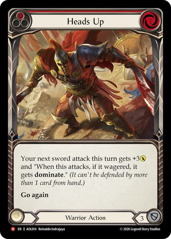 Heads Up card image, pitch 1