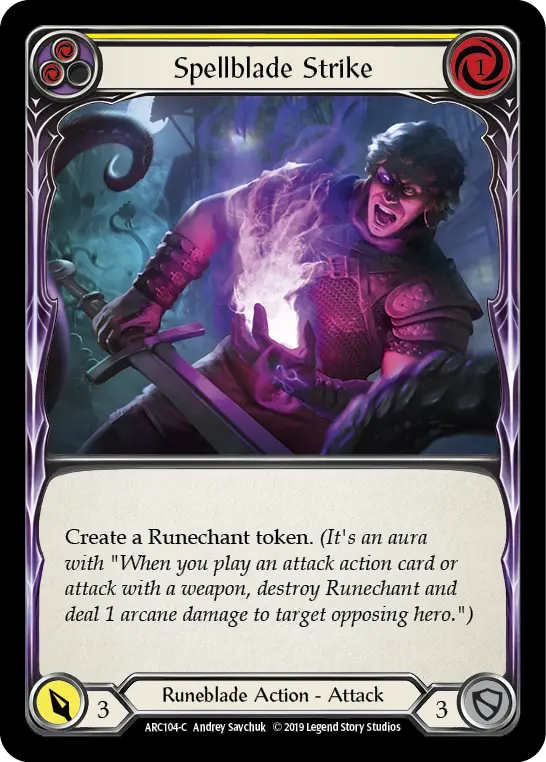 Spellblade Strike card image, pitch 2