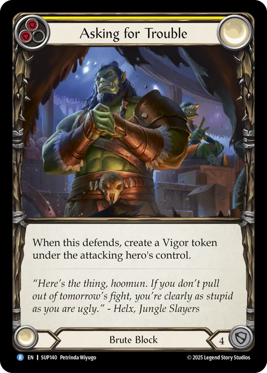 Asking for Trouble card image, pitch 2
