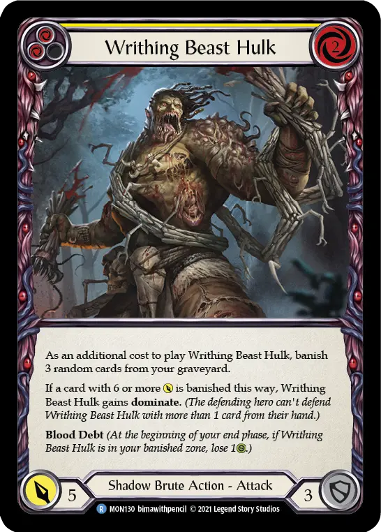 Writhing Beast Hulk card image, pitch 2