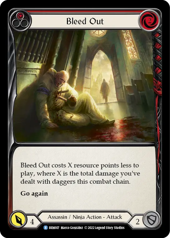 Bleed Out card image, pitch 1