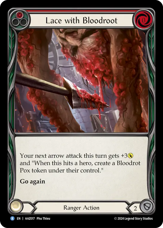 Lace with Bloodrot card image, pitch 1