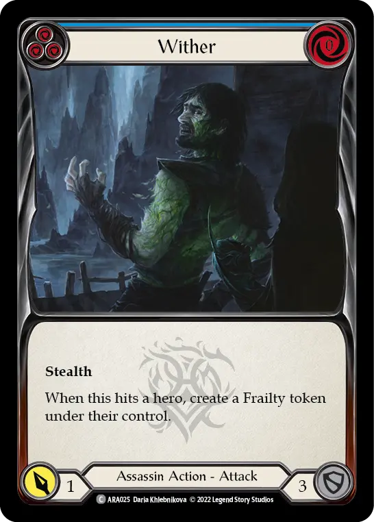 Wither card image, pitch 3