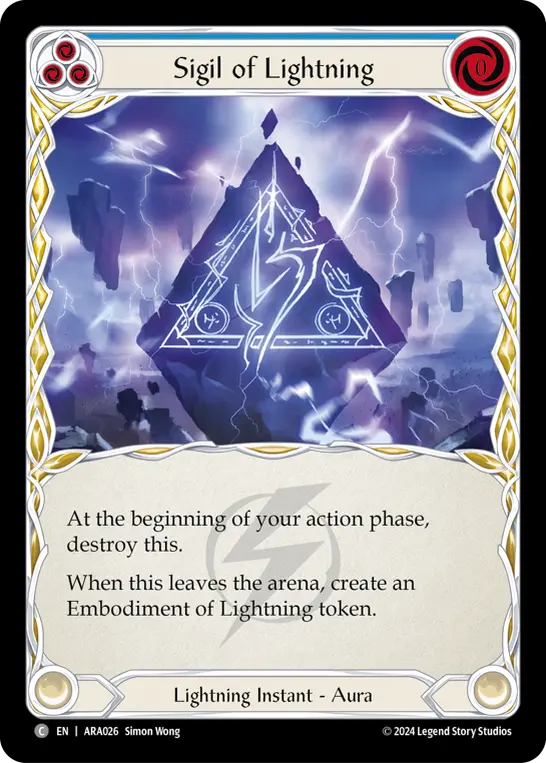Sigil of Lightning card image, pitch 3