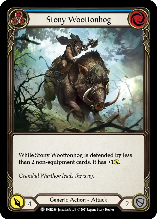 Stony Woottonhog card image, pitch 3