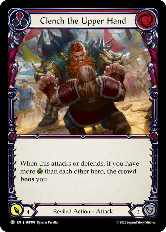 Clench the Upper Hand card image, pitch 1