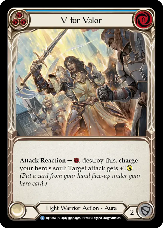 V for Valor card image, pitch 3