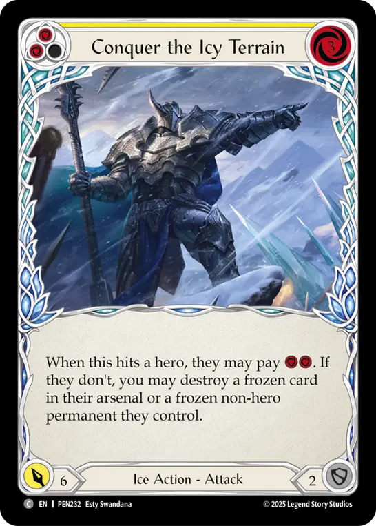 Conquer the Icy Terrain card image, pitch 2
