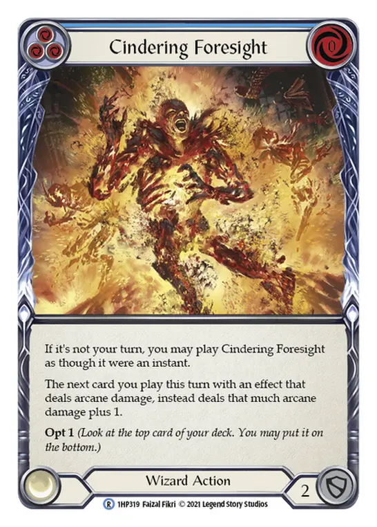 Cindering Foresight card image, pitch 3