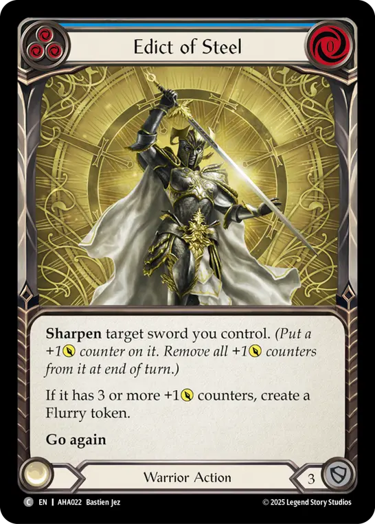 Edict of Steel card image, pitch 3